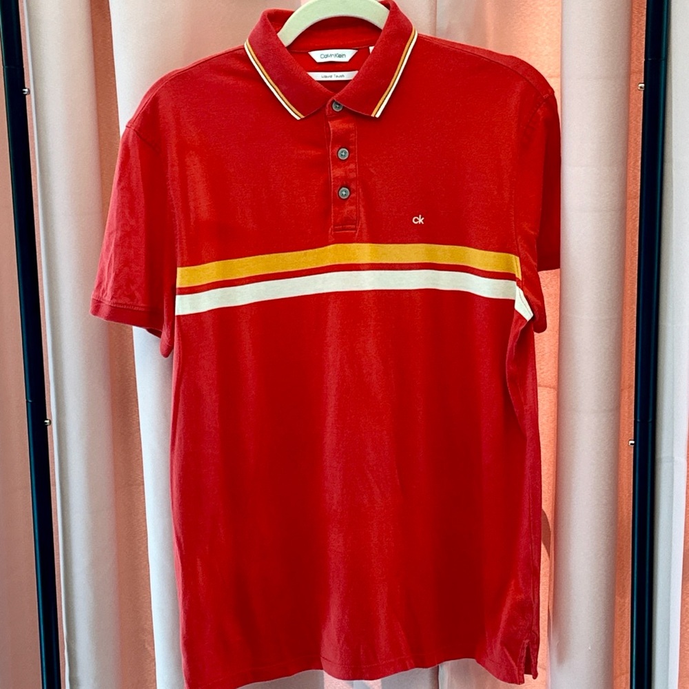 Calvin Klein liquid touch men’s red polo